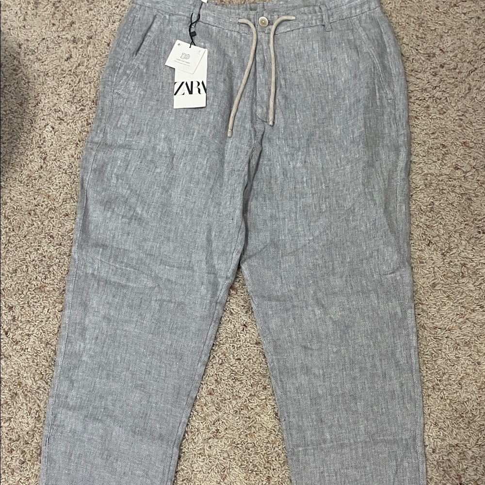 Zara Men's Light Gray Chinos